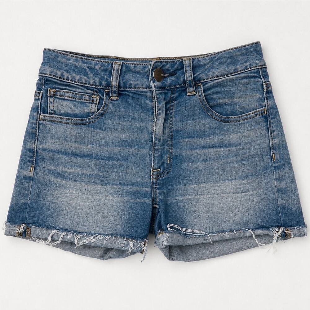 American Eagle Super Stretch Mid-Rise Denim Shorts Size 2 Light Wash